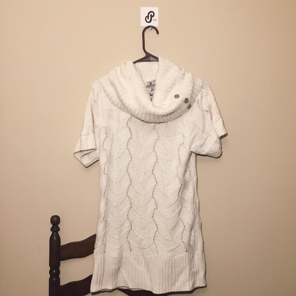 Worthington White Mock Neck Tunic